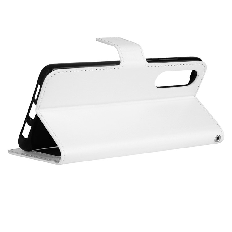 Crazy Horse Texture Wallet Stand Leather Phone Cover for Huawei P30 - White-5
