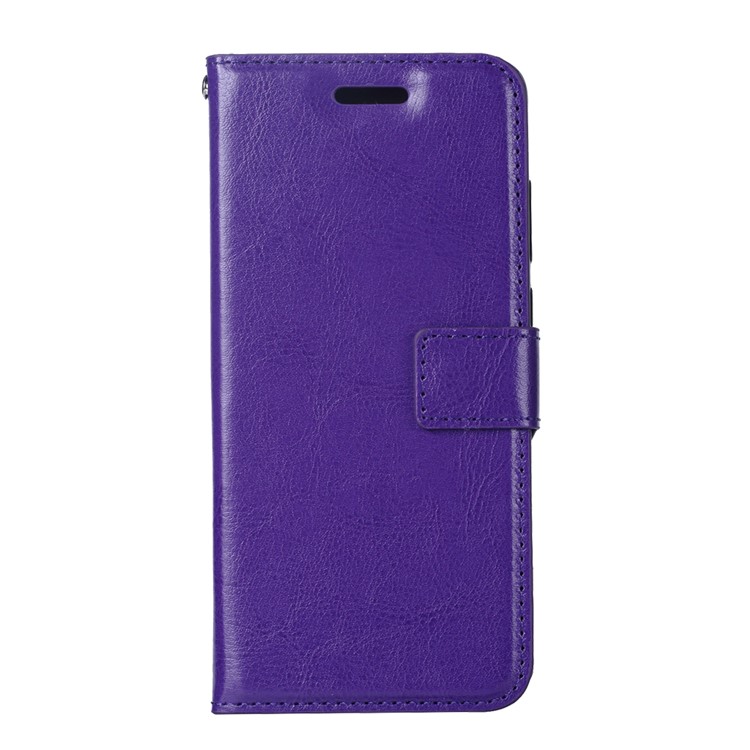 Crazy Horse Texture Wallet Stand Leather Flip Case for Huawei P30 - Purple-2
