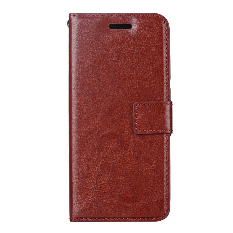 Crazy Horse Texture Wallet Stand Leather Protective Shell for Huawei P30 - Brown-3