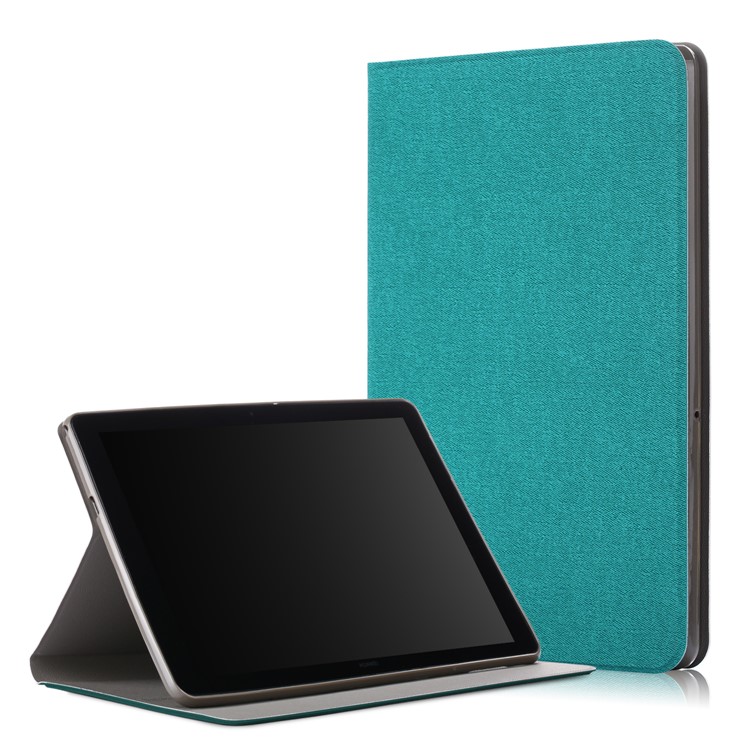 Cloth Coated Leather Stand Tablet Casing for Huawei MediaPad T5 10 / Honor Pad 5 10.1 inch / Enjoy Pad 10.1 inch - Baby Blue-1
