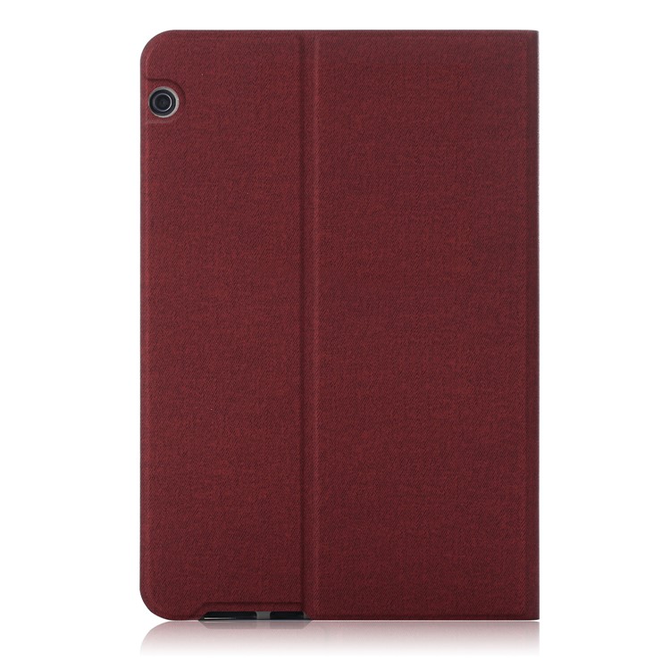 Cloth Coated Leather Stand Tablet Cover Case for Huawei MediaPad T5 10 / Honor Pad 5 10.1 inch / Enjoy Pad 10.1 inch - Brown-3