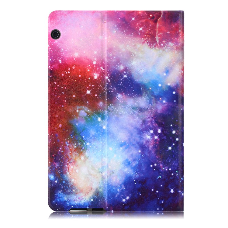 Pattern Printing PU Leather Stand Cover for Huawei MediaPad T5 10 / Honor Pad 5 10.1 inch / Enjoy Pad 10.1 inch - Universe-3