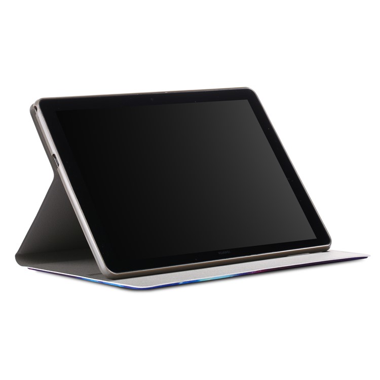Pattern Printing PU Leather Stand Cover for Huawei MediaPad T5 10 / Honor Pad 5 10.1 inch / Enjoy Pad 10.1 inch - Universe-5