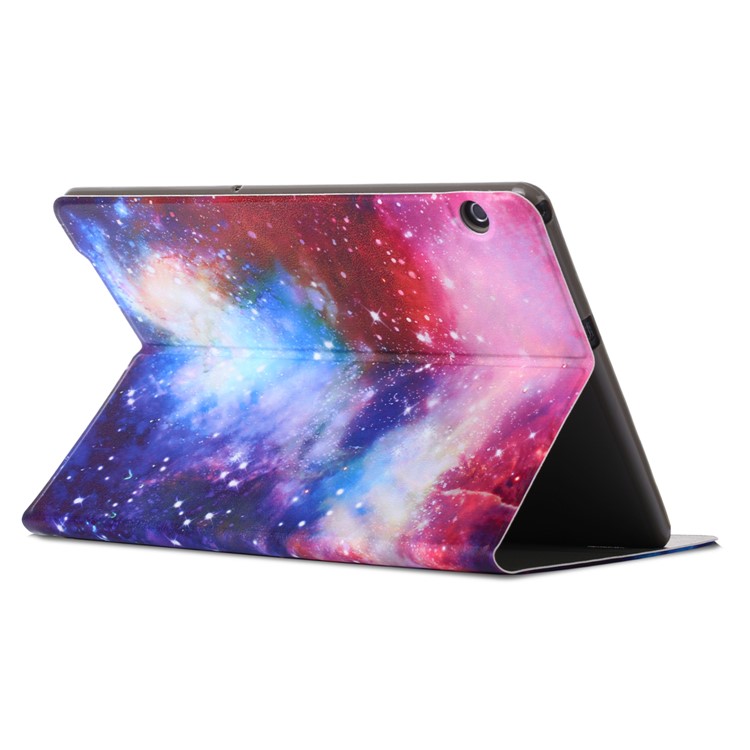 Pattern Printing PU Leather Stand Cover for Huawei MediaPad T5 10 / Honor Pad 5 10.1 inch / Enjoy Pad 10.1 inch - Universe-6