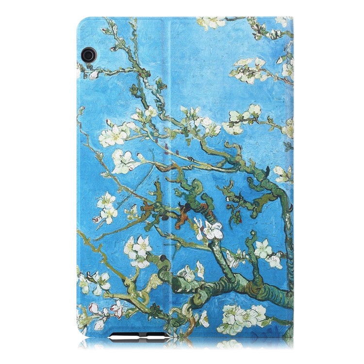 Шаблон Печати PU Кожаный Чехол Подставка Для Huawei Mediapad T5 10 / Honord Pad 5 10,1 Дюйма / Наслаждайся Колодкой 10,1 Дюйма - Wintersweet-3