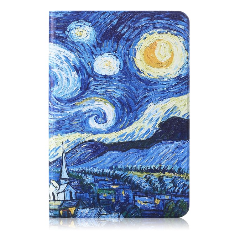 Pattern Printing PU Leather Flip Case for Huawei MediaPad T5 10 / Honor Pad 5 10.1 inch / Enjoy Pad 10.1 inch - Starry Night-2
