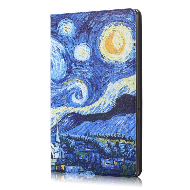 Pattern Printing PU Leather Flip Case for Huawei MediaPad T5 10 / Honor Pad 5 10.1 inch / Enjoy Pad 10.1 inch - Starry Night-4