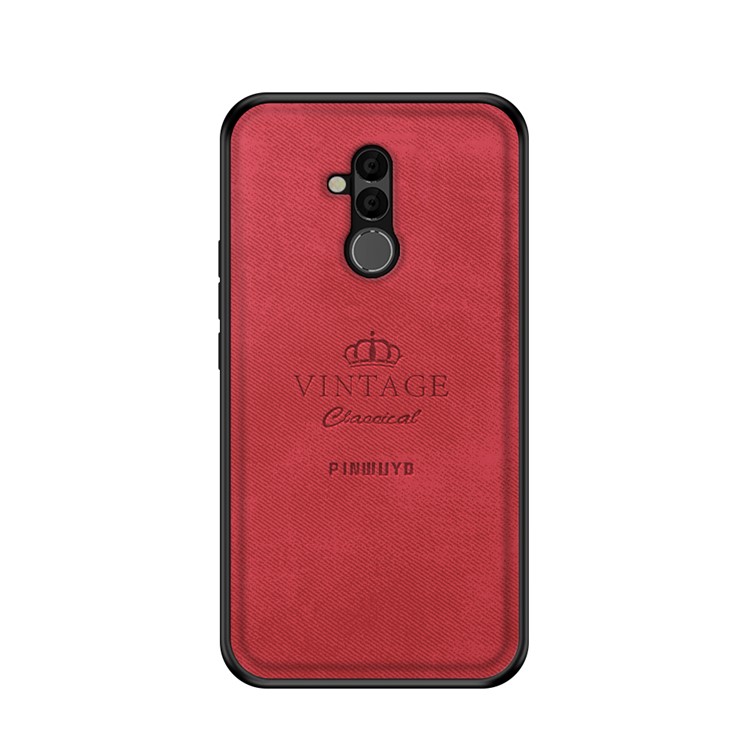 PINWUYO Honorable Series Leather + PC + TPU Hybrid Shell Case for Huawei Mate 20 Lite / Maimang 7 - Red