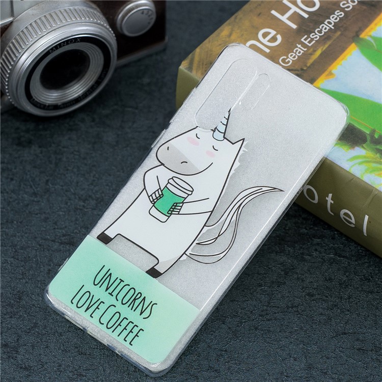 Pattern Printing IMD TPU Soft Case for Huawei P30 Pro - Unicorns Love Coffee-1