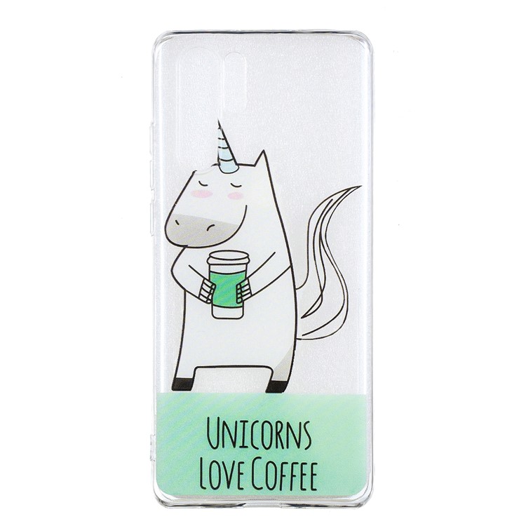 Pattern Printing IMD TPU Soft Case for Huawei P30 Pro - Unicorns Love Coffee-2