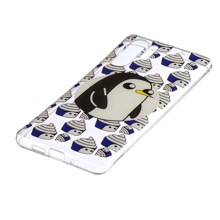 Pattern Printing IMD TPU Flexible Case for Huawei P30 Pro - Penguin and Ice Cream-3