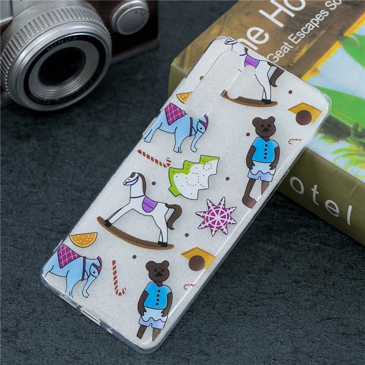Pattern Printing IMD TPU Protective Case for Huawei P30 Pro - Elephant and Horse-1