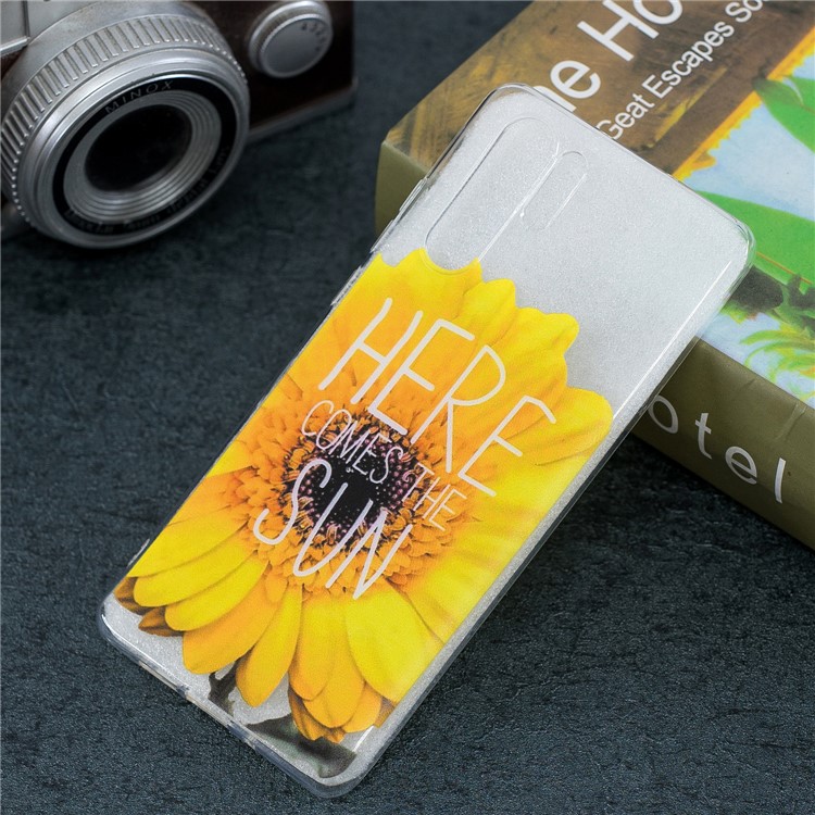 Pattern Printing IMD TPU Cover Shell Case for Huawei P30 Pro - Flower and Quote-1