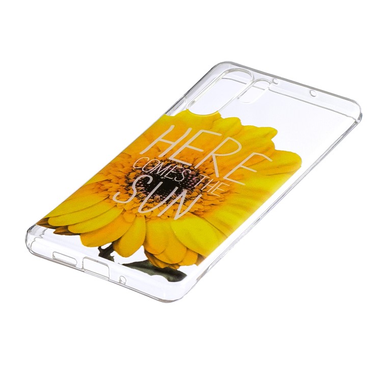 Pattern Printing IMD TPU Cover Shell Case for Huawei P30 Pro - Flower and Quote-3