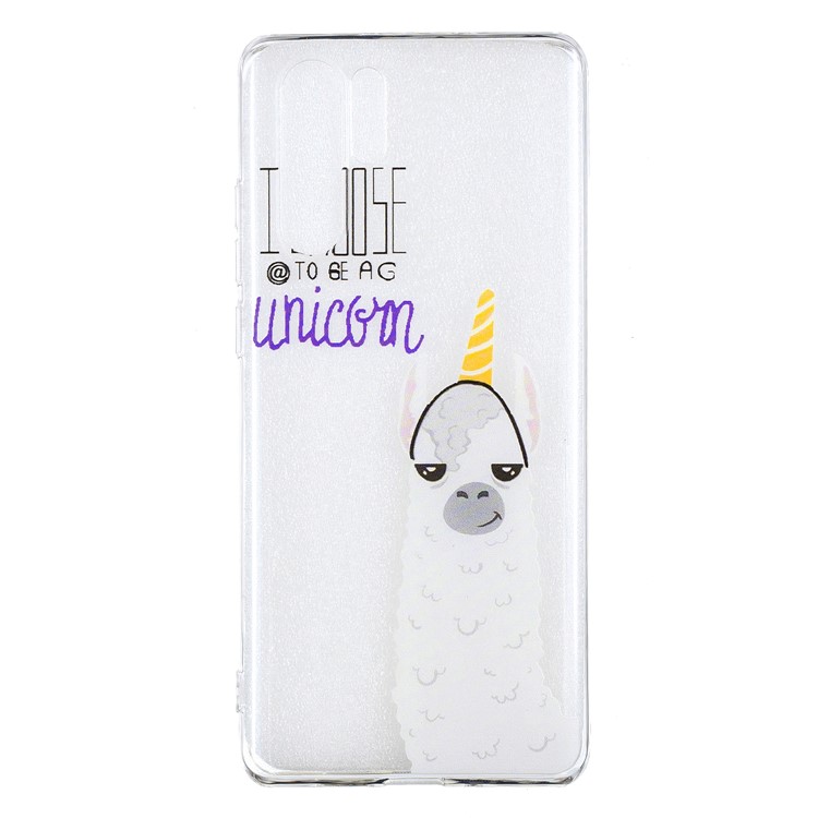 Pattern Printing IMD TPU Cell Phone Case for Huawei P30 Pro - Alpaca, I Choose to Be a Unicorn-2