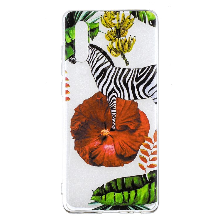 Pattern Printing Soft TPU Casing for Huawei P30 - Zebra-2