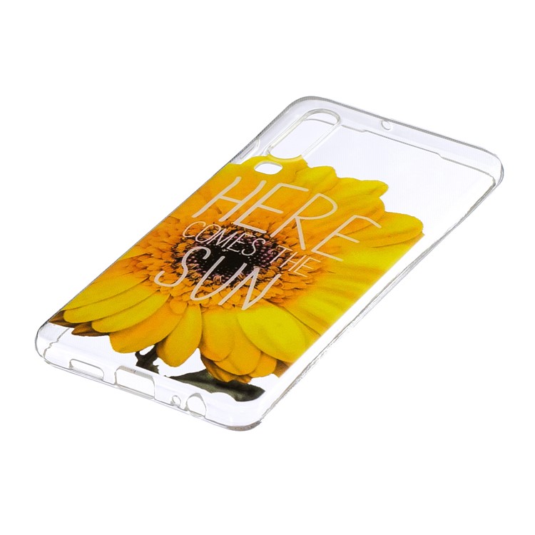 Impresión de Patrones Case Protector de TPU Suave Para Huawei P30 - Girasol