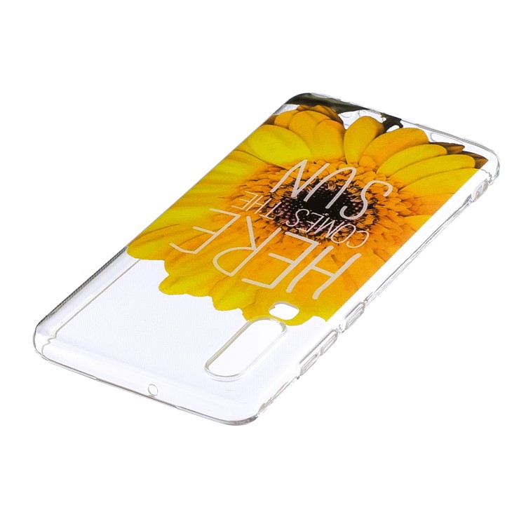 Impresión de Patrones Case Protector de TPU Suave Para Huawei P30 - Girasol