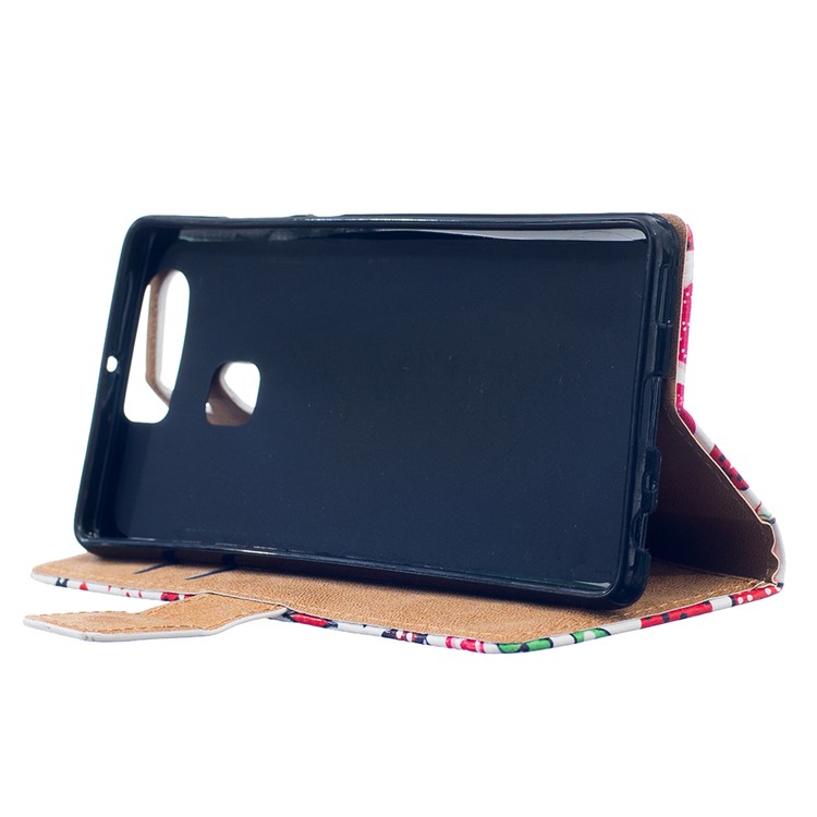 Leather Stand Case with Card Slots for Huawei P9 - Retro Postmark-4