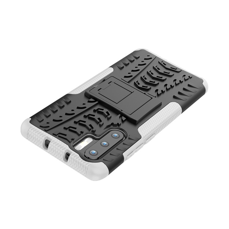 Anti-slip PC + TPU Hybrid Cover with Kickstand for Huawei P30 Pro - White-7