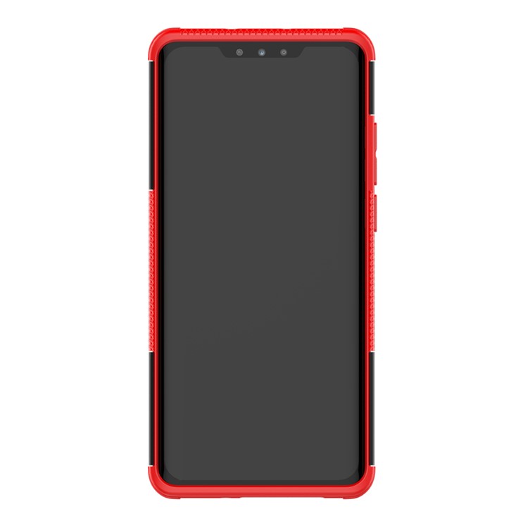 Custodia Ibrida Antiscivolo Per PC + TPU Con Cavalletto Per Huawei P30 Pro - Rosso-4