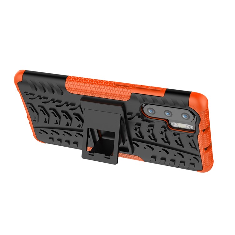 Anti-slip PC + TPU Hybrid Mobile Phone Case with Kickstand for Huawei P30 Pro - Orange-8