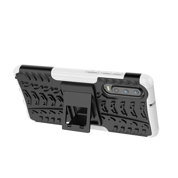 Anti-slip PC + TPU Hybrid Cover with Kickstand for Huawei P30 - White-8