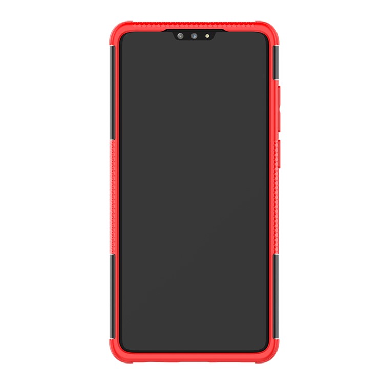 Anti-slip PC + TPU Hybrid Shell with Kickstand for Huawei P30 - Red-4