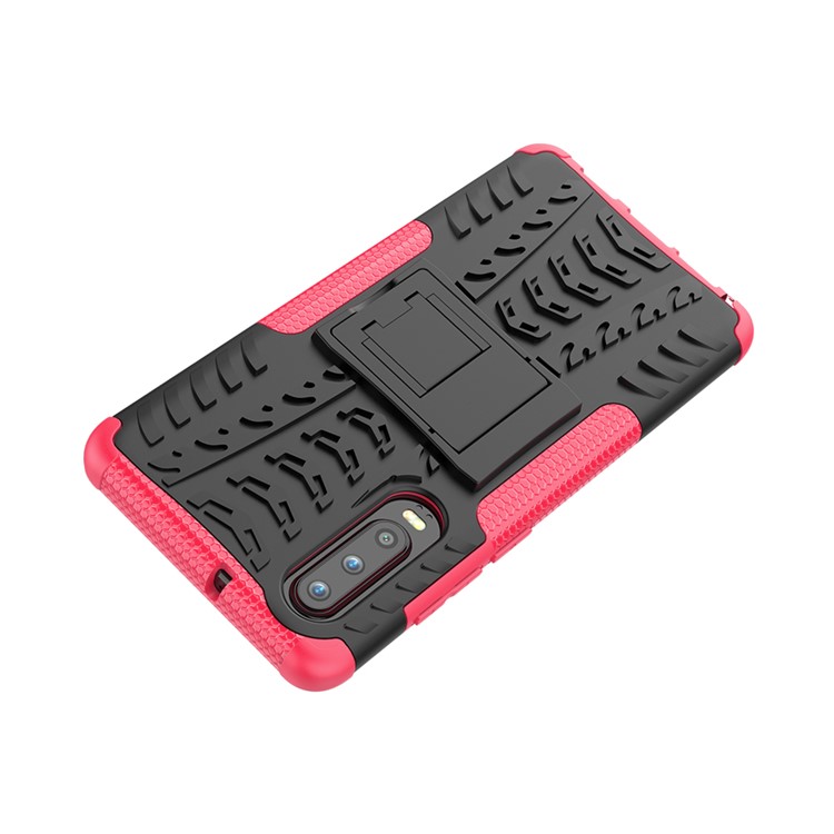 Anti-slip PC + TPU Hybrid Case Cover with Kickstand for Huawei P30 - Rose-7