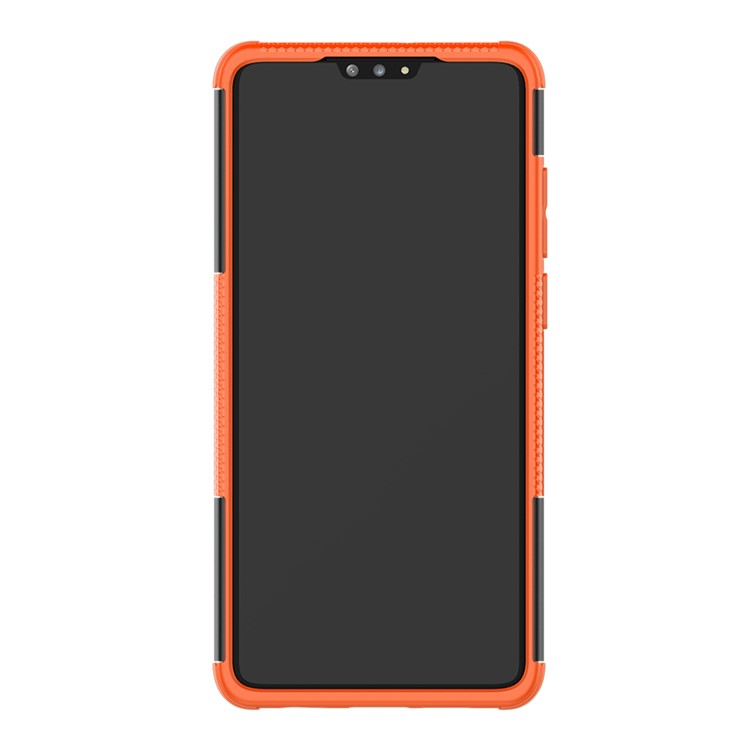 Custodia Protettiva Ibrida Antiscivolo Per PC + TPU Con Cavalletto Per Huawei P30 - Arancia-4