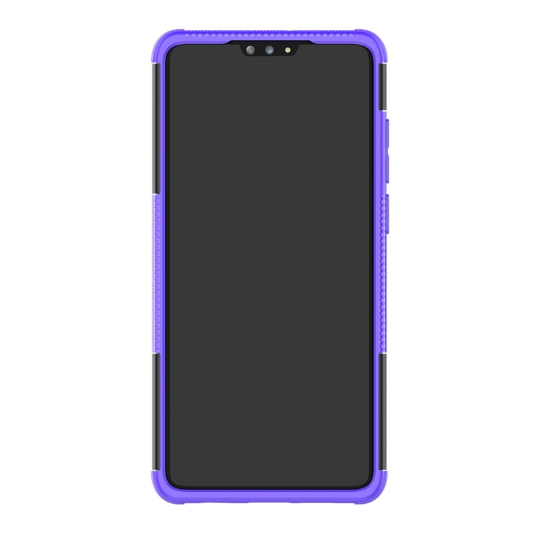 Custodia Combo PC + TPU Anti-slip Con Cavalletto Per Huawei P30 - Viola-4