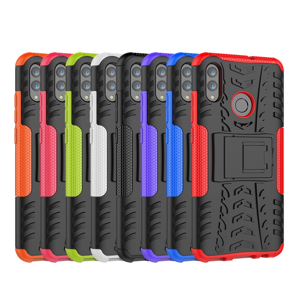 Anti-Rutsch-PC + TPU Hybrid-Ständer Für Huawei P Smart (2019) / P Smart + (2019) - Schwarz-10