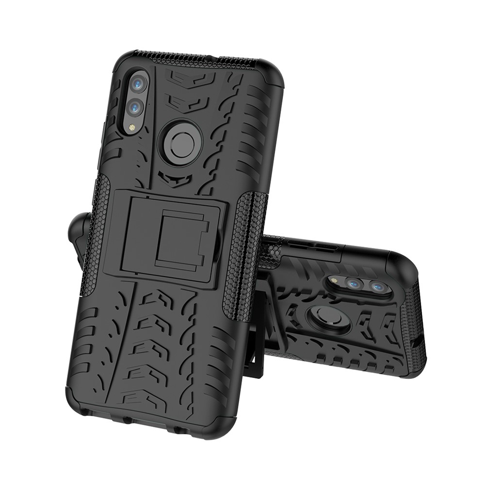 Anti-Rutsch-PC + TPU Hybrid-Ständer Für Huawei P Smart (2019) / P Smart + (2019) - Schwarz-2
