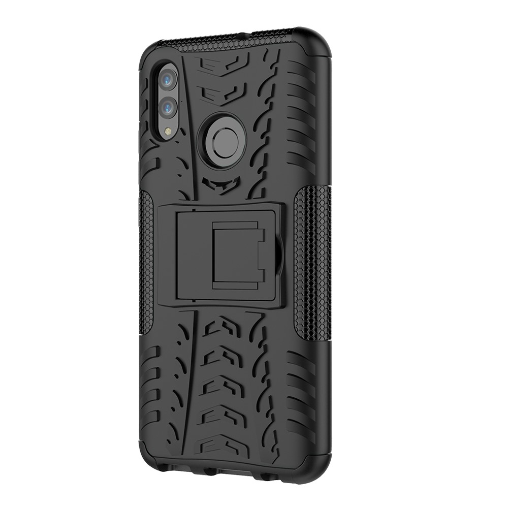 Étui de Kickstand Hybride Antidérapant PC + TPU Pour Huawei P Smart (2019) / P Smart + (2019) - le Noir