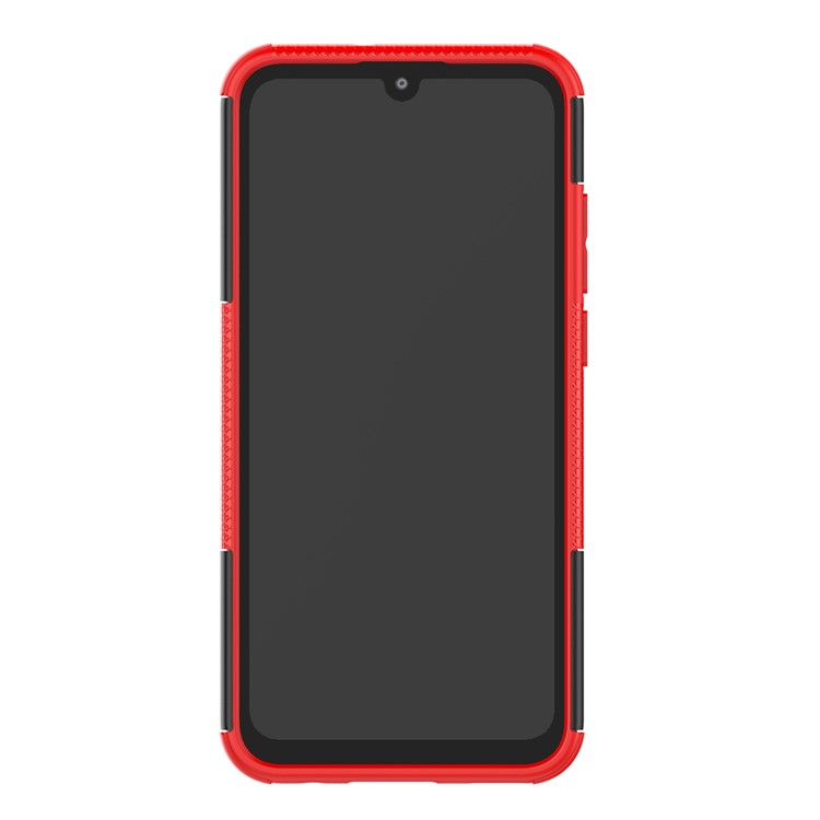 Anti-Slip-PC + TPU-Hybrid-Kickstand Shell Für Huawei P Smart (2019) / P Smart + (2019) - Rot-4