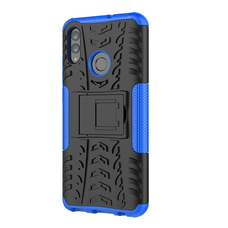 Anti-slip PC + TPU Hybrid Kickstand Protection Case for Huawei P Smart (2019) / P Smart+ (2019) - Blue-5