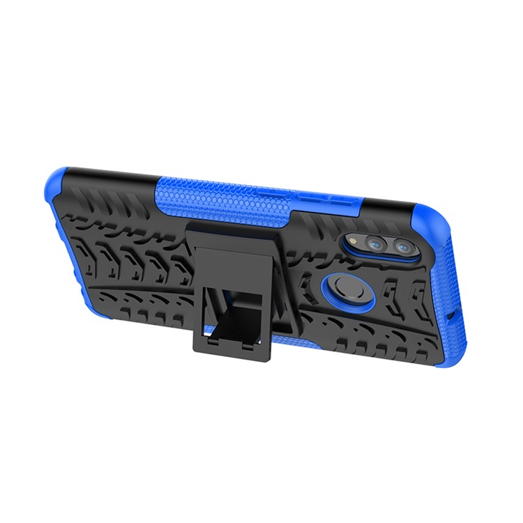 Anti-slip PC + TPU Hybrid Kickstand Protection Case for Huawei P Smart (2019) / P Smart+ (2019) - Blue-6