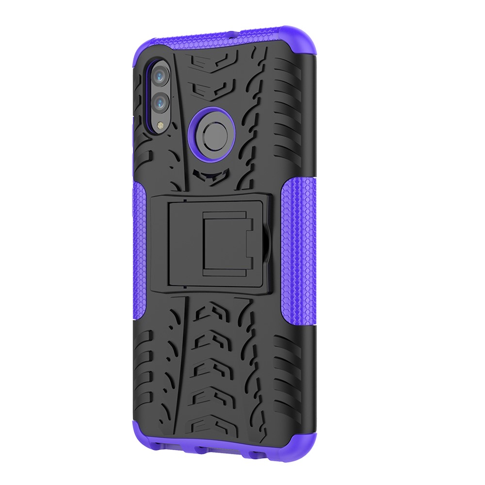 Anti-Rutsch-PC + TPU Hybrid-Kickstand-Schutzhülle Für Huawei P Smart (2019) / P Smart + (2019) - Lila-5
