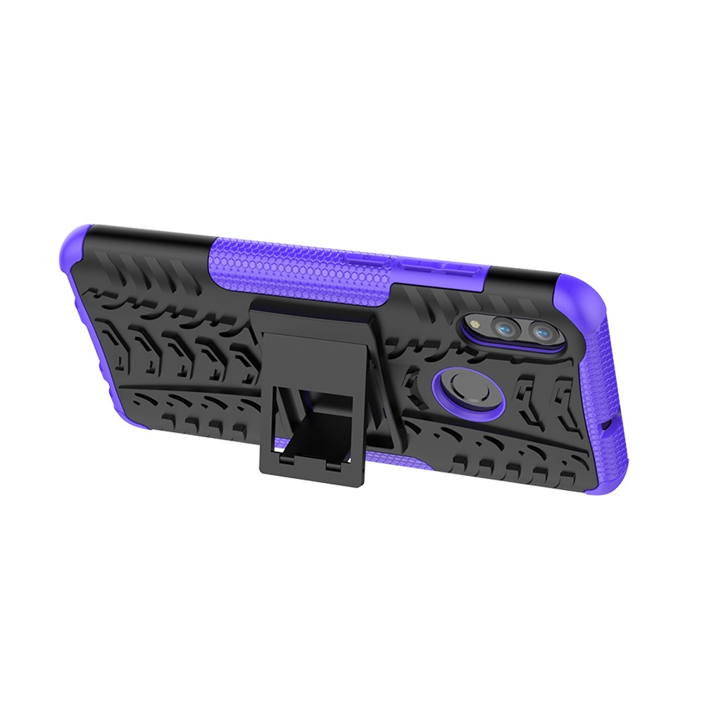 Anti-Rutsch-PC + TPU Hybrid-Kickstand-Schutzhülle Für Huawei P Smart (2019) / P Smart + (2019) - Lila-6