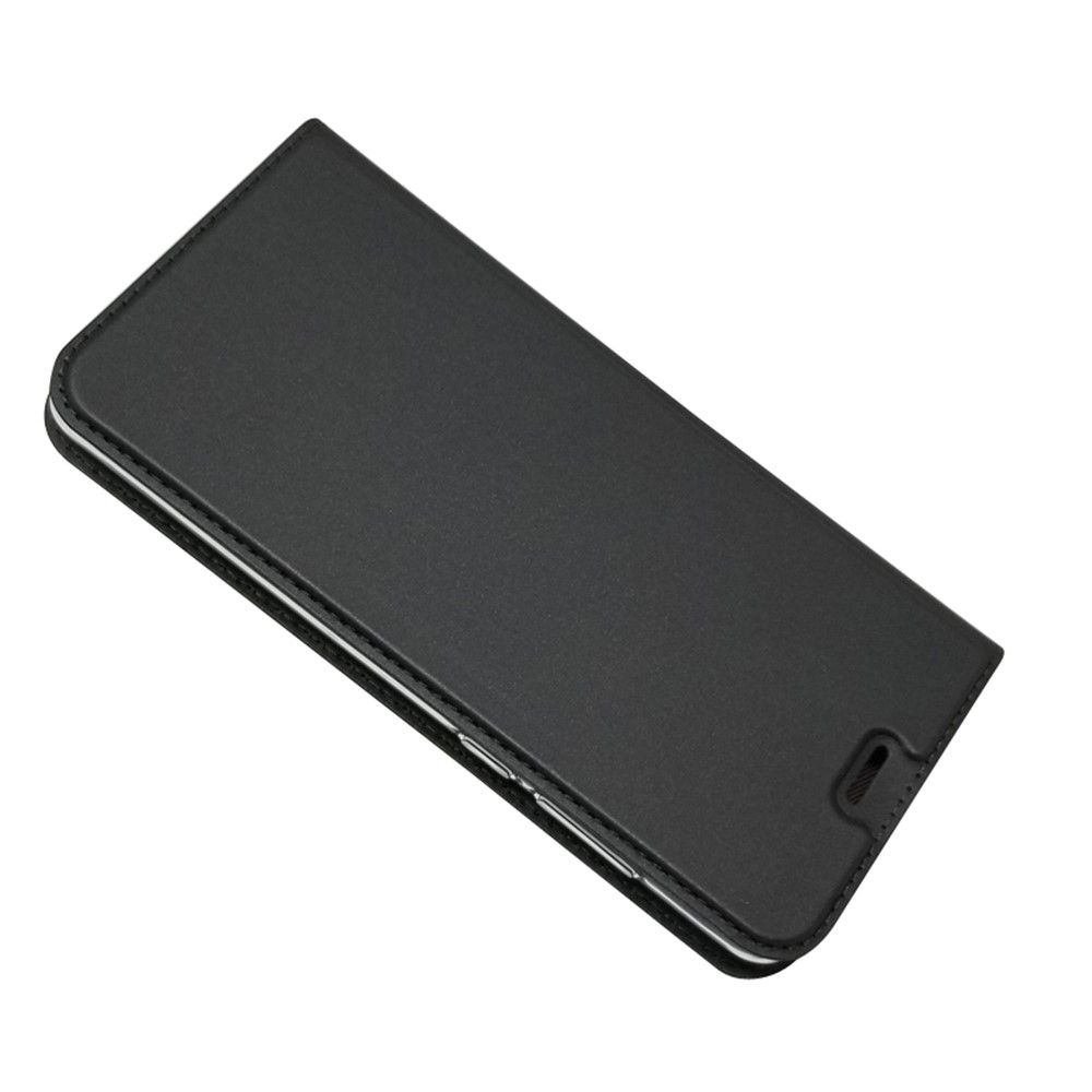 Estuche de Cuero de Soporte Automático Con Ranura Para la Tarjeta Para Huawei P30 - Negro