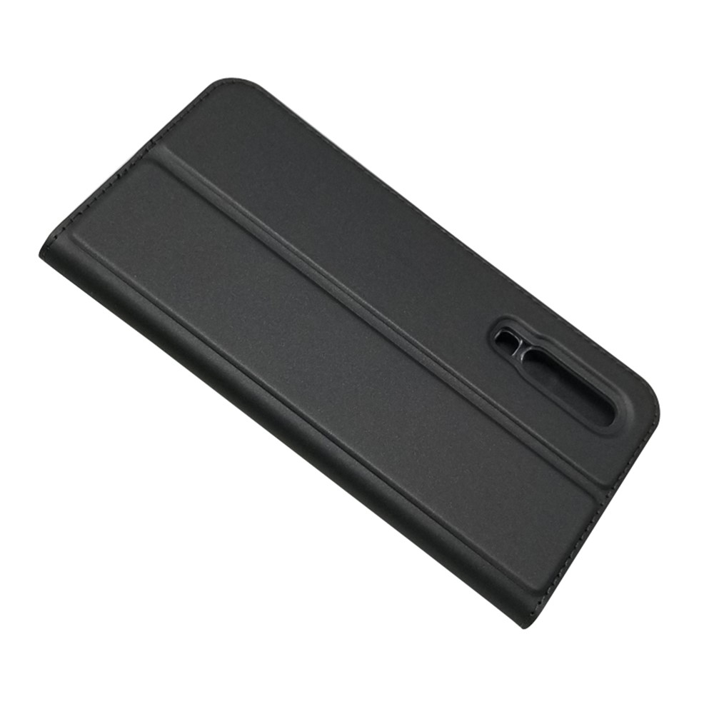 Estuche de Cuero de Soporte Automático Con Ranura Para la Tarjeta Para Huawei P30 - Negro