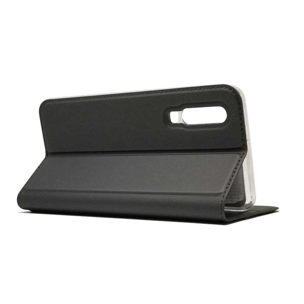 Estuche de Cuero de Soporte Automático Con Ranura Para la Tarjeta Para Huawei P30 - Negro