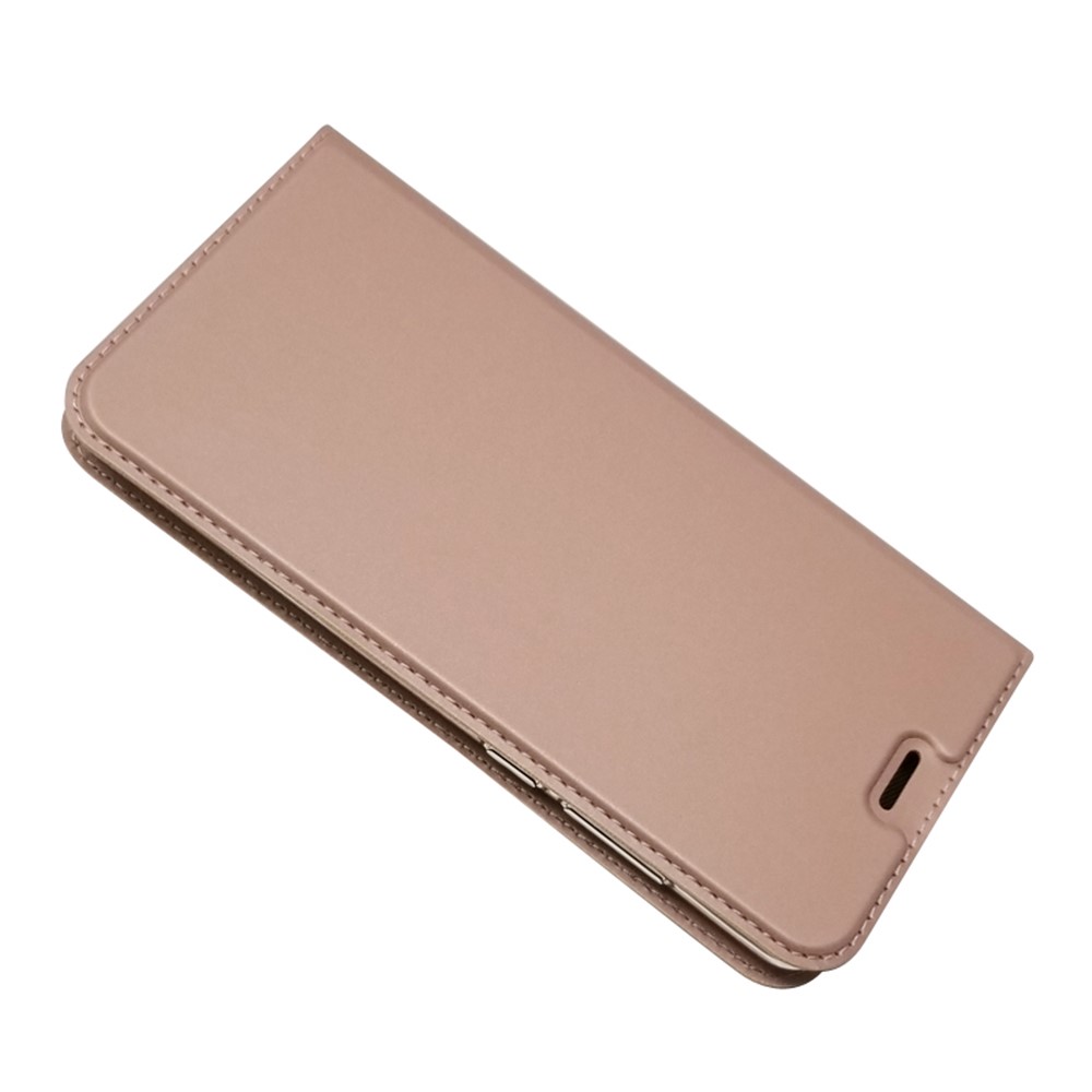 Auto-absorbed Stand Leather Cover with Card Slot for Huawei P30 - Rose Gold-3