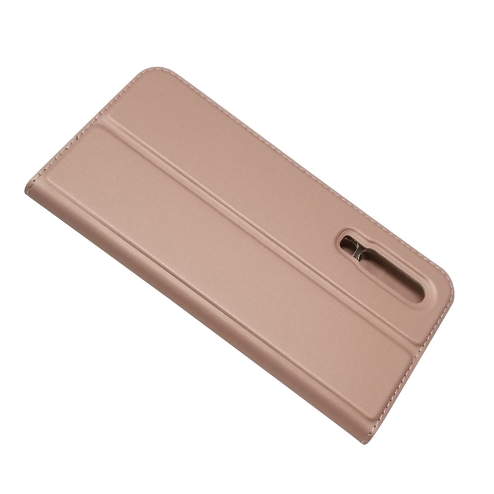 Auto-absorbed Stand Leather Cover with Card Slot for Huawei P30 - Rose Gold-4