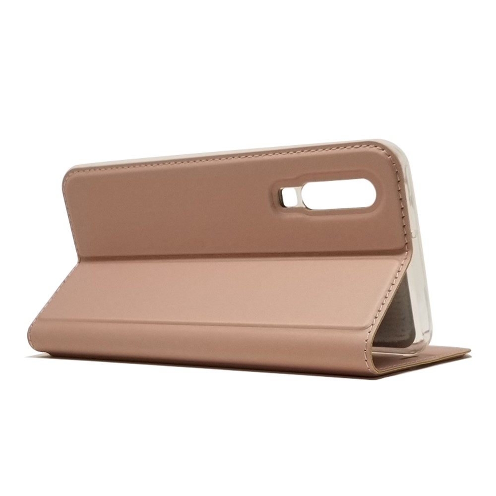 Auto-absorbed Stand Leather Cover with Card Slot for Huawei P30 - Rose Gold-6
