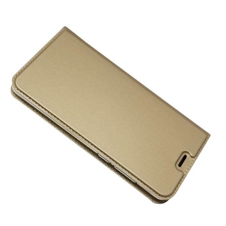 Auto-absorbed Stand Leather Shell with Card Slot for Huawei P30 - Gold-3