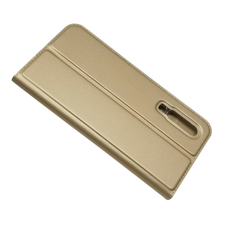 Auto-absorbed Stand Leather Shell with Card Slot for Huawei P30 - Gold-4