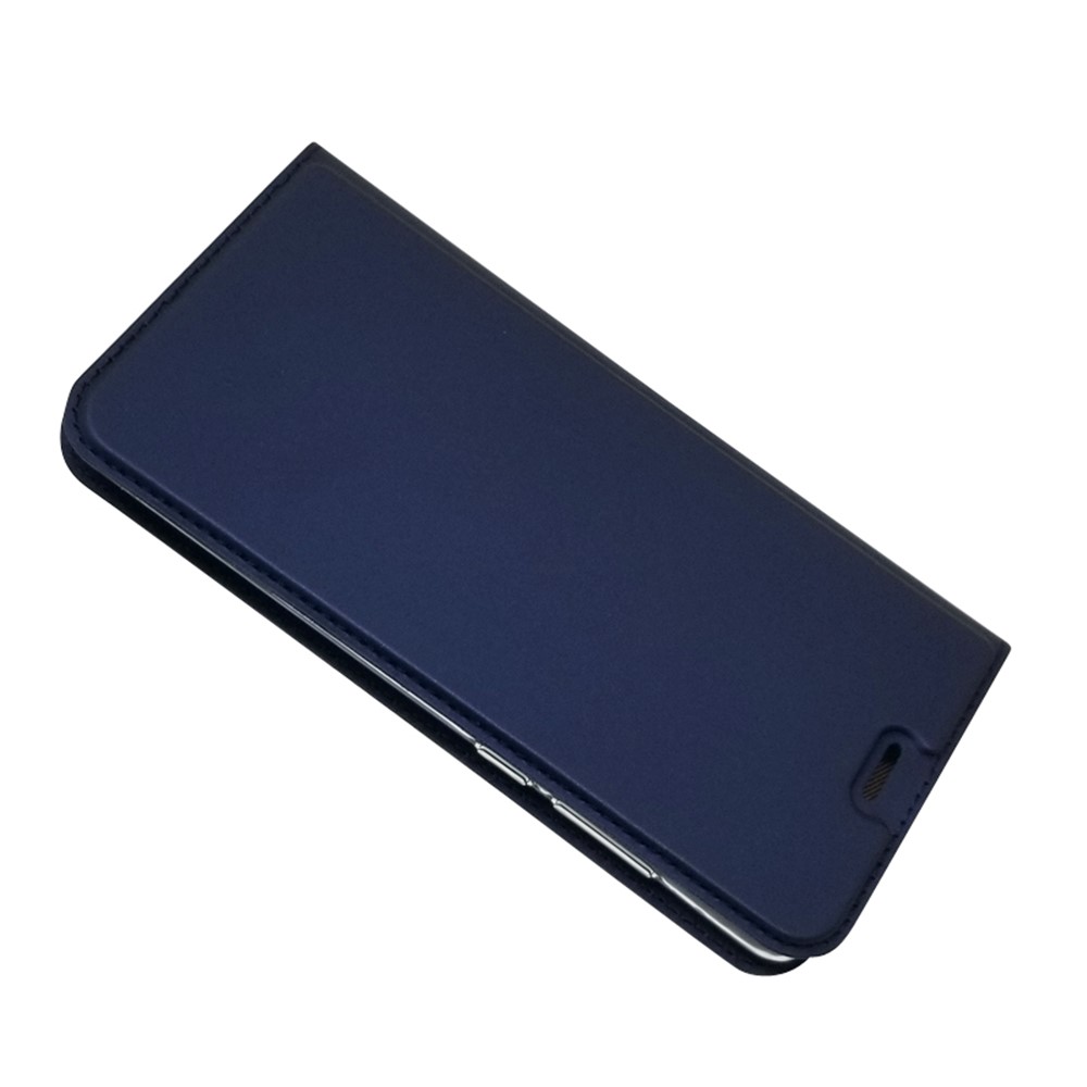 Carcasa de Cuero de Soporte Autoabsorbido Con Ranura Para Tarjetas Para Huawei P30 - Azul