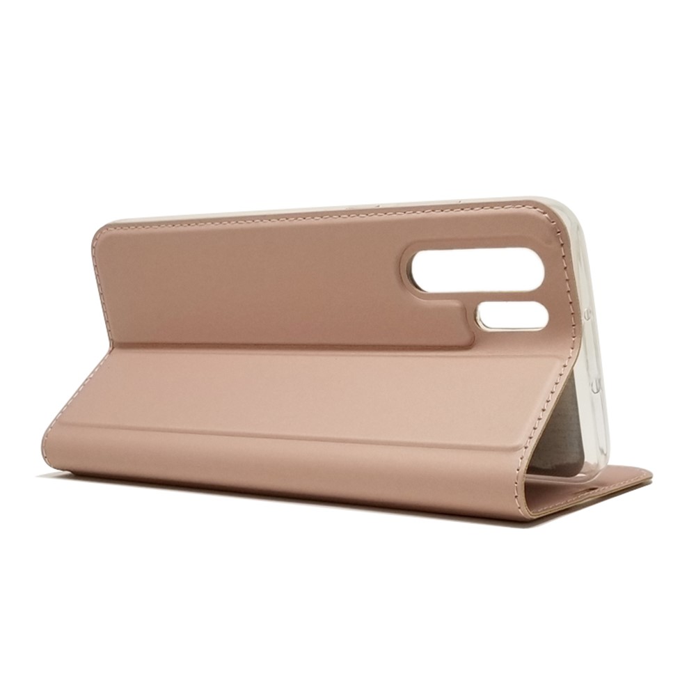 Auto-absorbed Stand Leather Casing with Card Holder for Huawei P30 Pro - Rose Gold-6