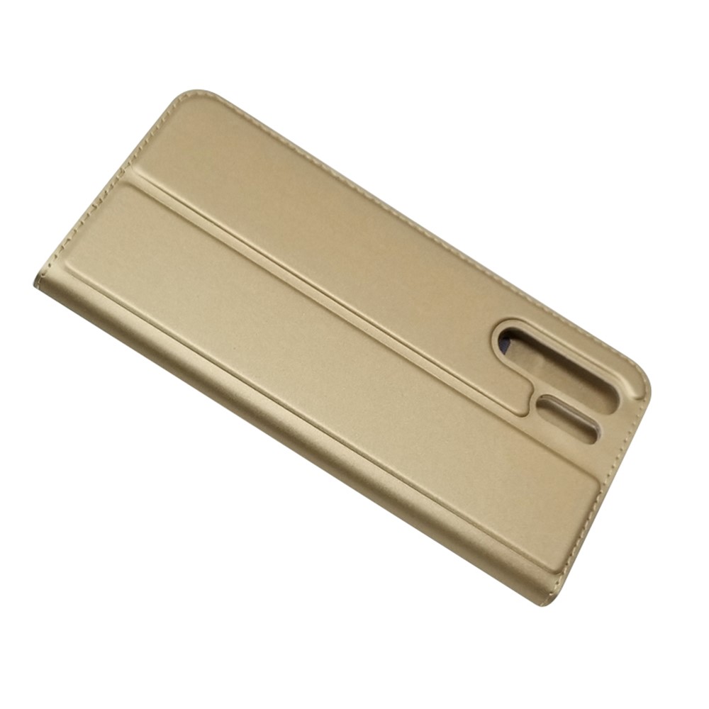 Auto-absorbed Stand Leather Cover with Card Slot for Huawei P30 Pro - Gold-4
